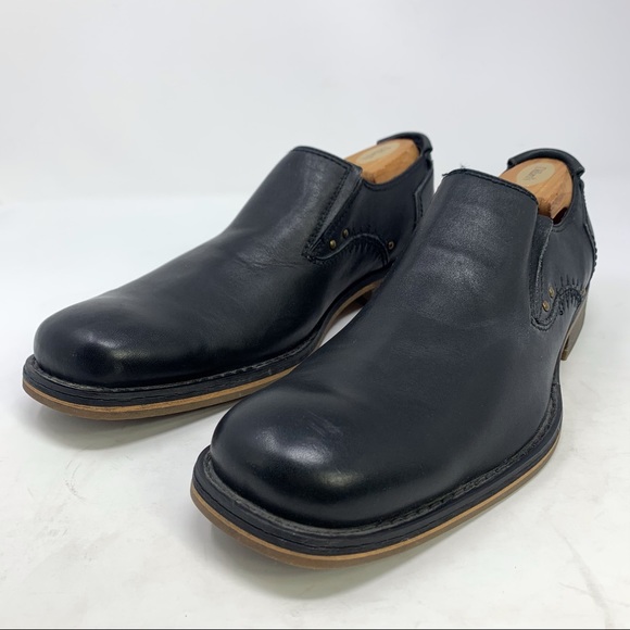 NWOT Bed Stu Men’s Black Leather Slip On Loafers 9
